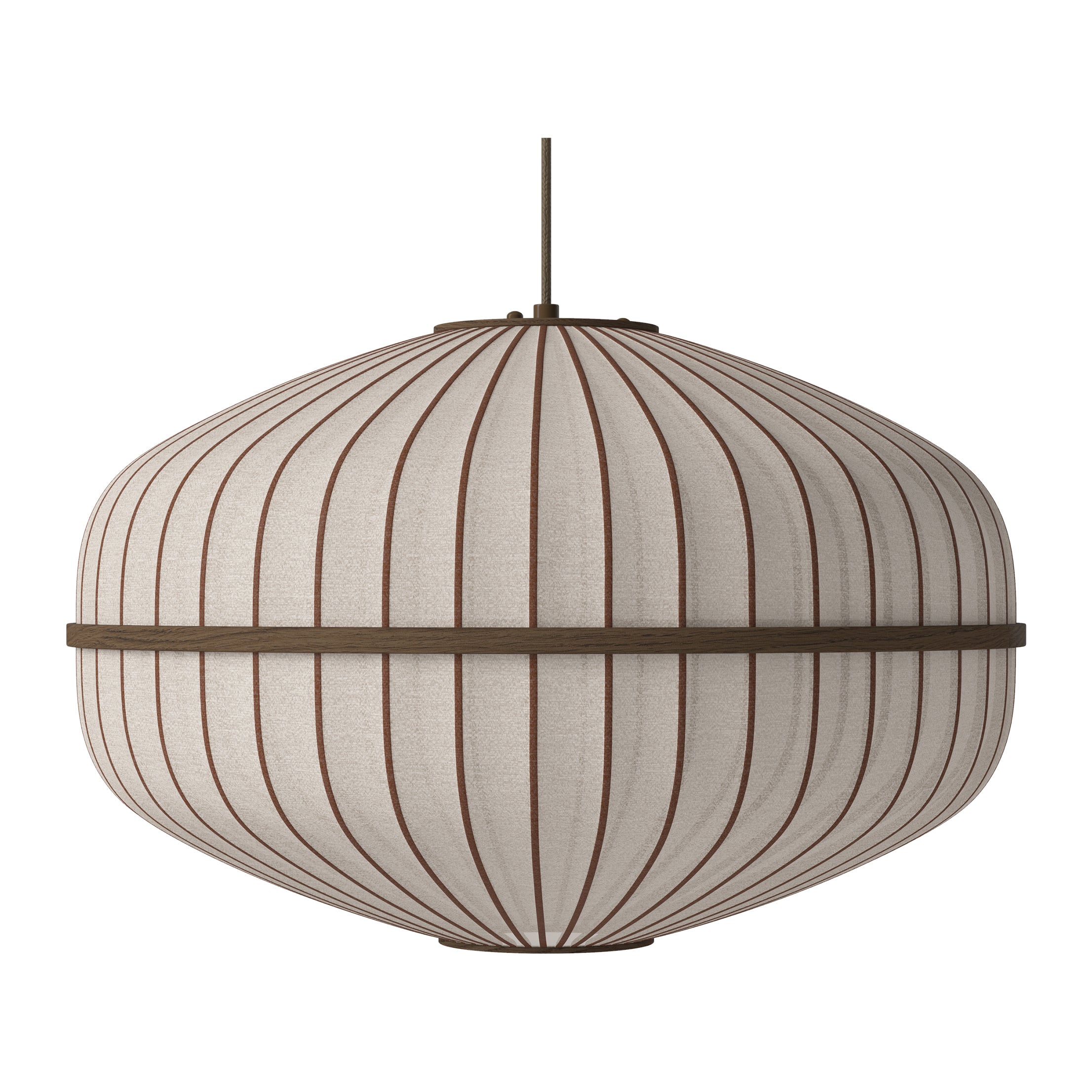 Bolia Lucén Hanglamp Ã 60 cm - Ellips - Donker Geolied Hout