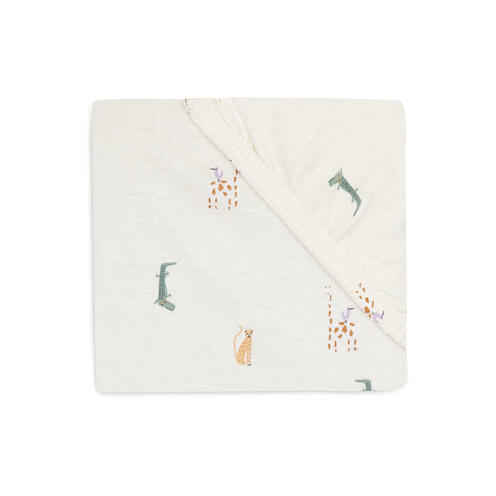 Drap housse jersey 60x120cm Jungle jambo - Multicolor - JOLLEIN