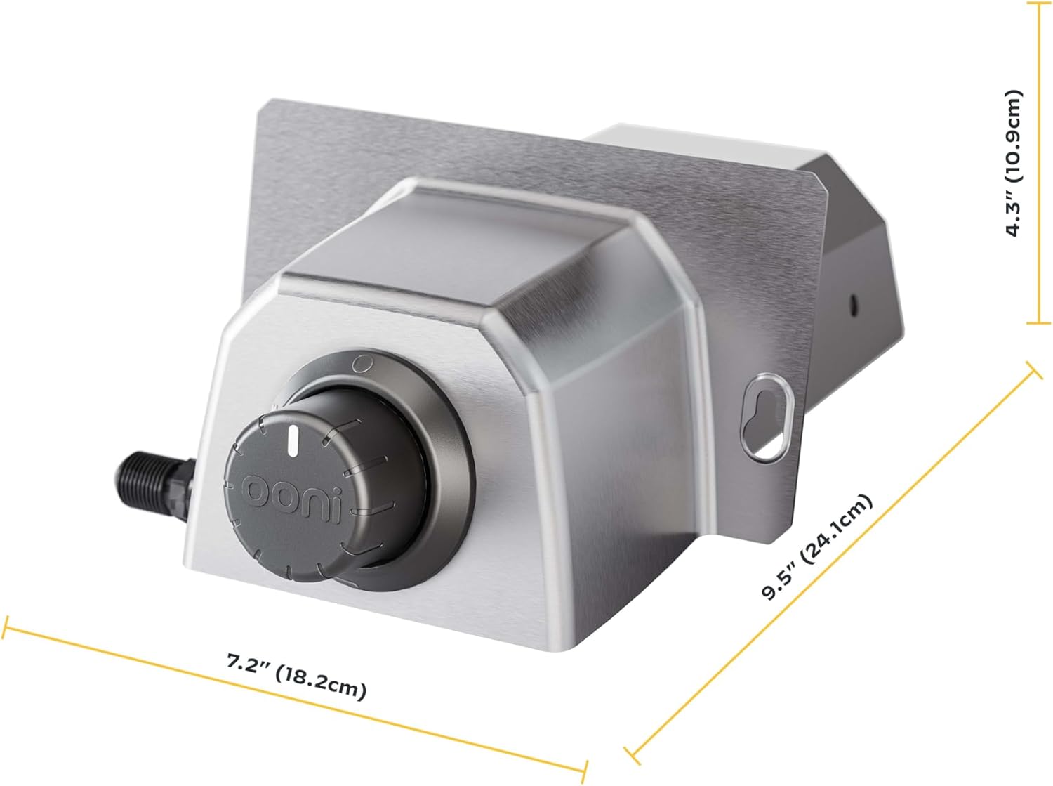 Ooni Karu 2 Karu 12 & Karu 12G Gasbrenner – mit 50 mBar Gasregler & Schlauch Gasbrenner-Aufsatz für Ooni Pizzaöfen