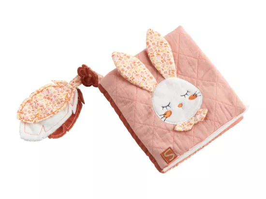 Livre d'éveil en polyester rose