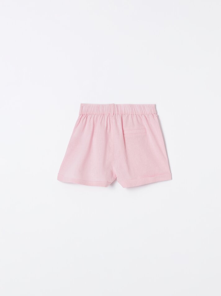 Shorts rústicos - Rosa pastel
