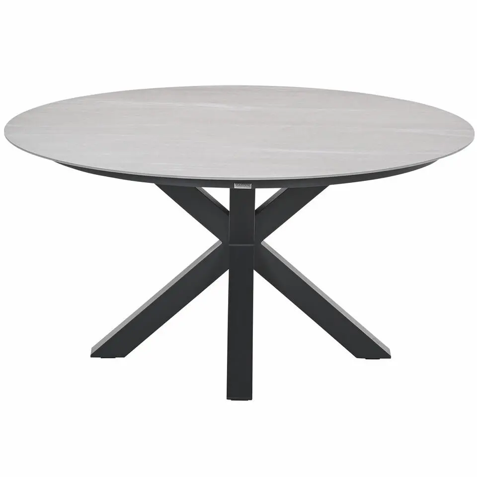 Lowland tafel - Ø150 cm - carbon black - Centostone Napoli sand