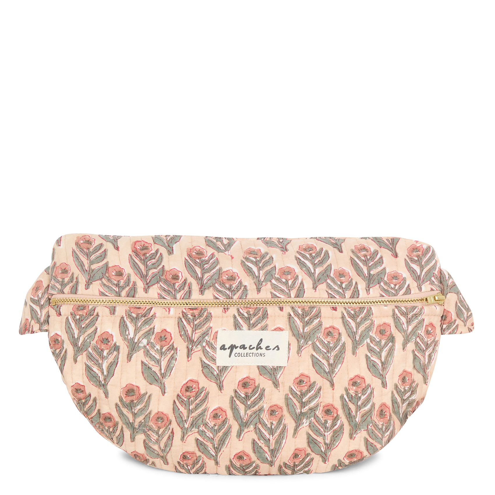 KELI - Sac banane en coton imprimé | Beige
