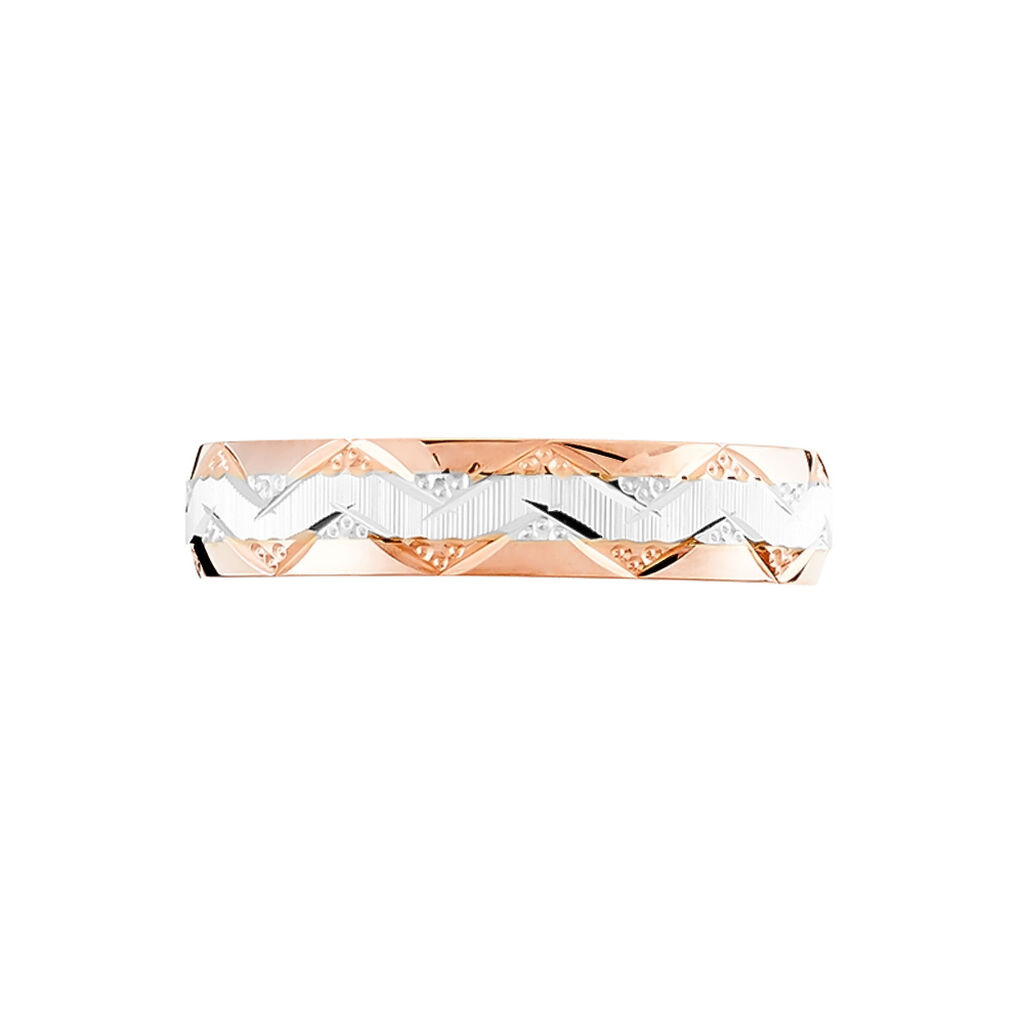 Alliance Clotilde Demi Jonc Classique Or Bicolore