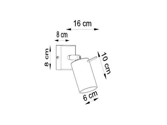 Plafonniers Ring moderne en acier - 1 sources lumineuses - L.8 x H.8 cm - chrome