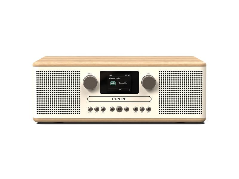 Pure DAB  Radio Classic C-D6 Eiche/Weiss DAB  Radio mit CD-Player