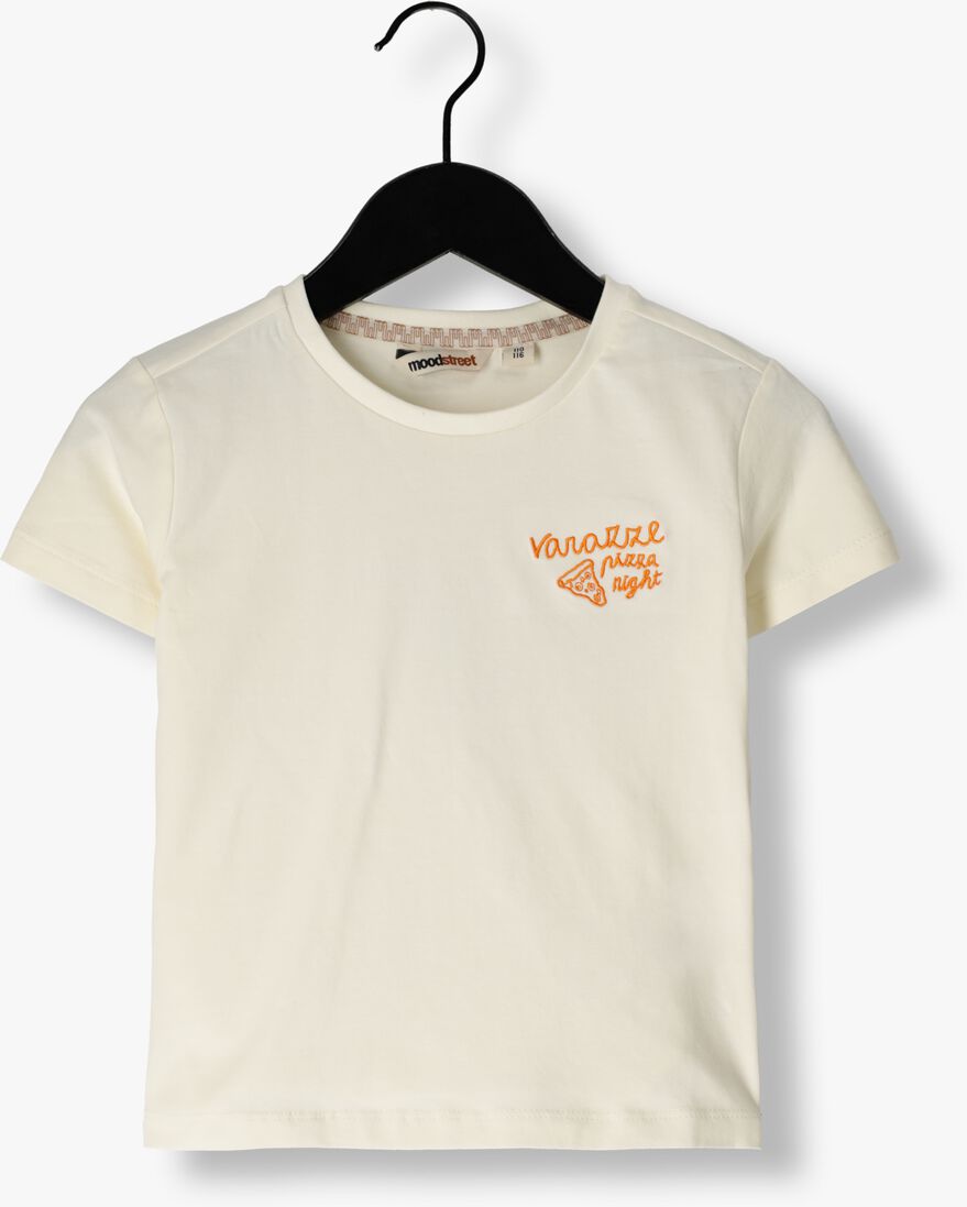 MOODSTREET ecru moodstreet t-shirt girls t-shirt front + back print