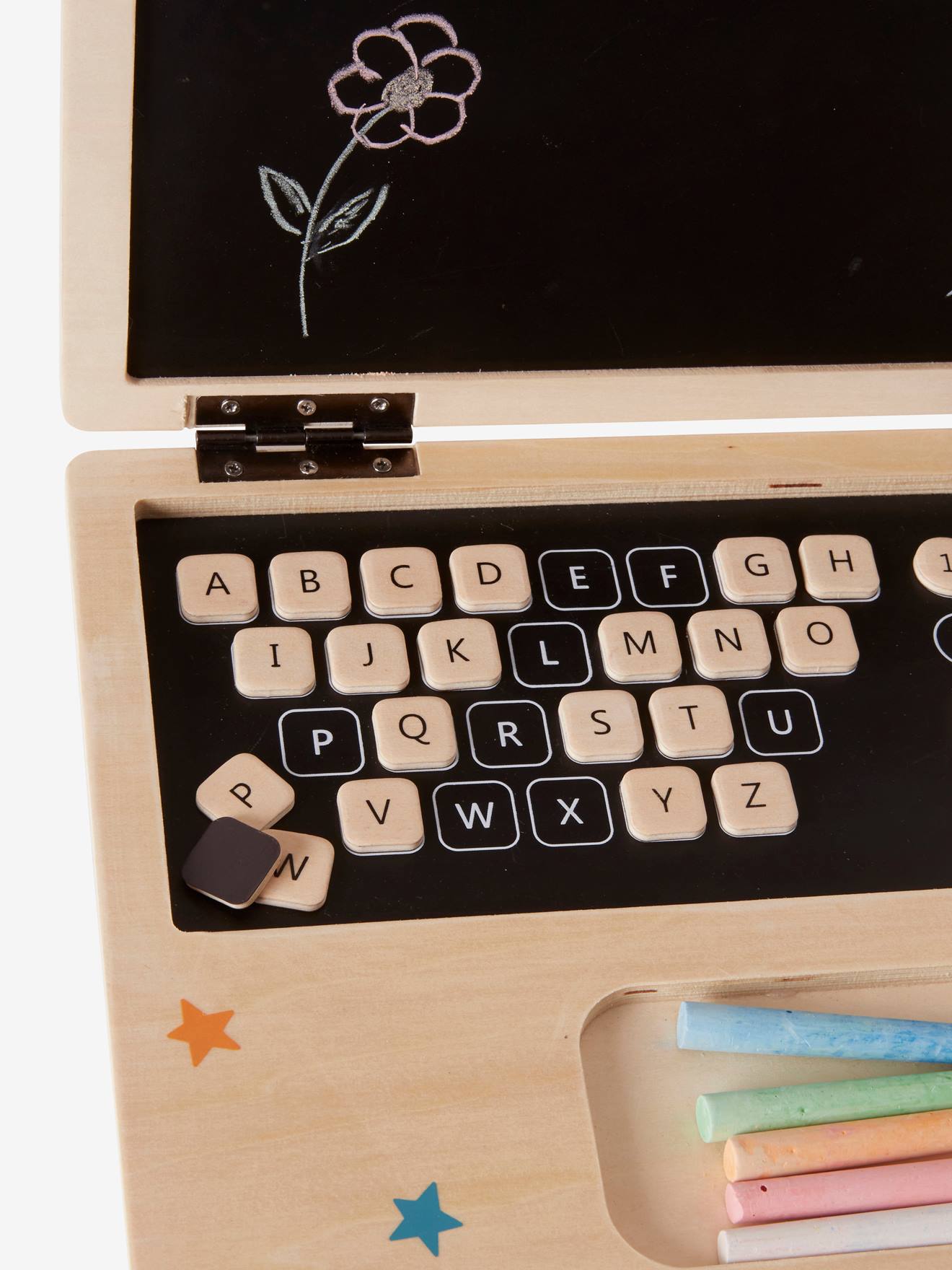 laptop de madeira preta