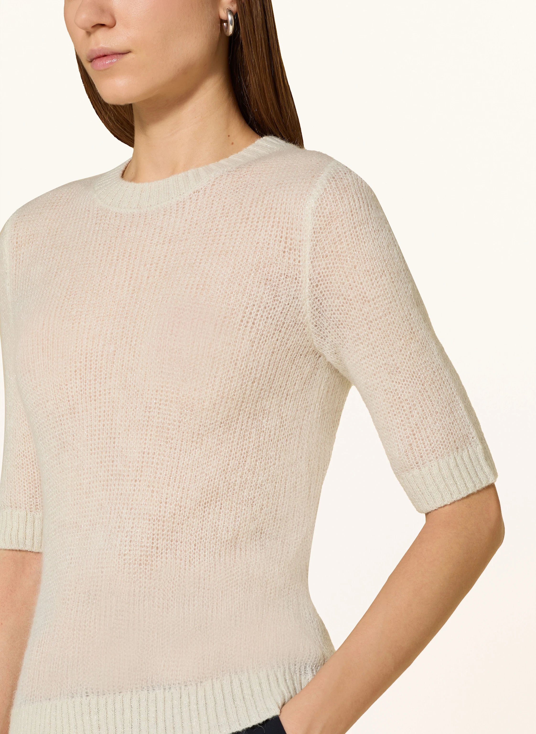 PESERICO Strickshirt mit Alpaka und Glitzergarn