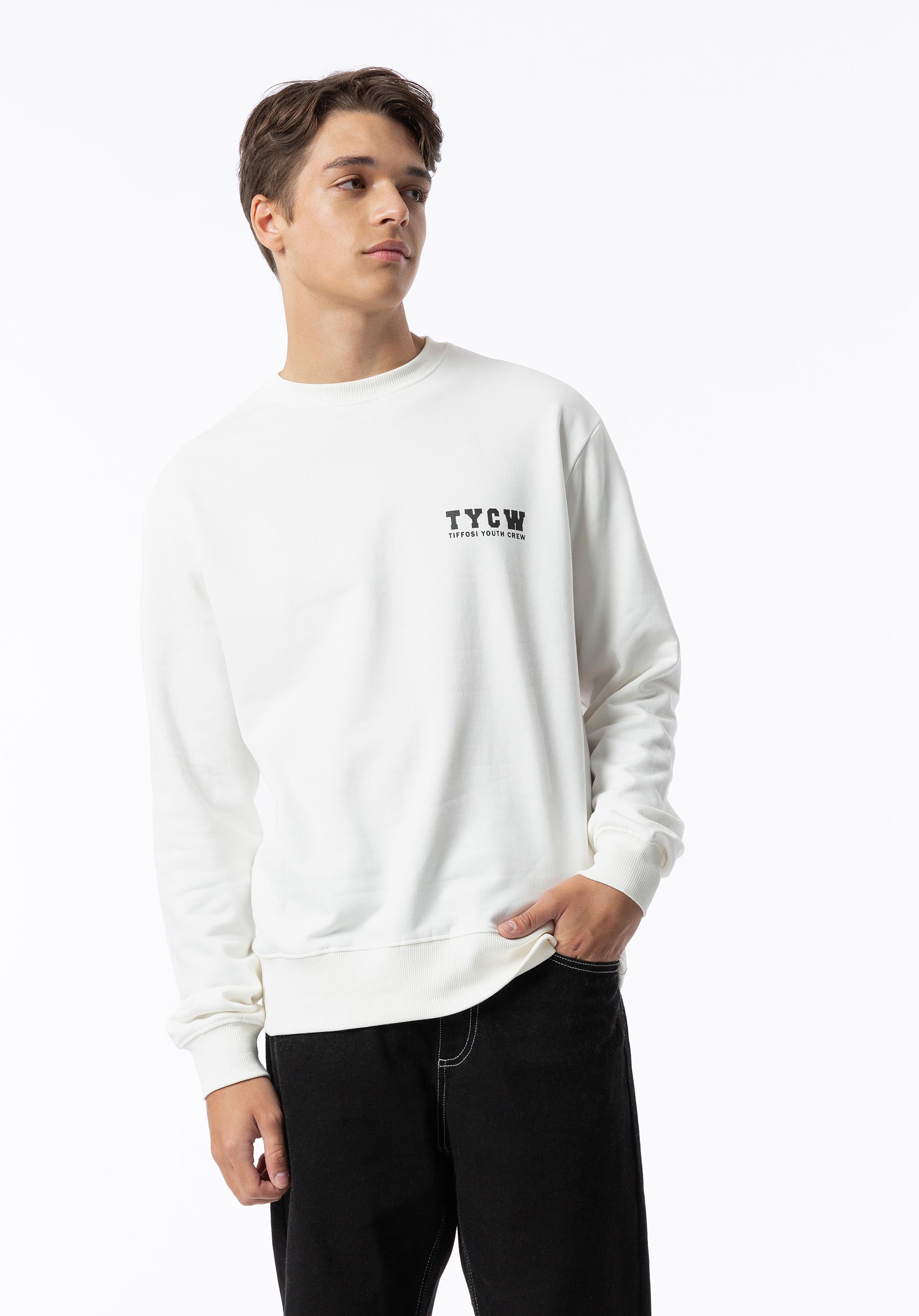 Sweatshirt com Estampado nas Costas