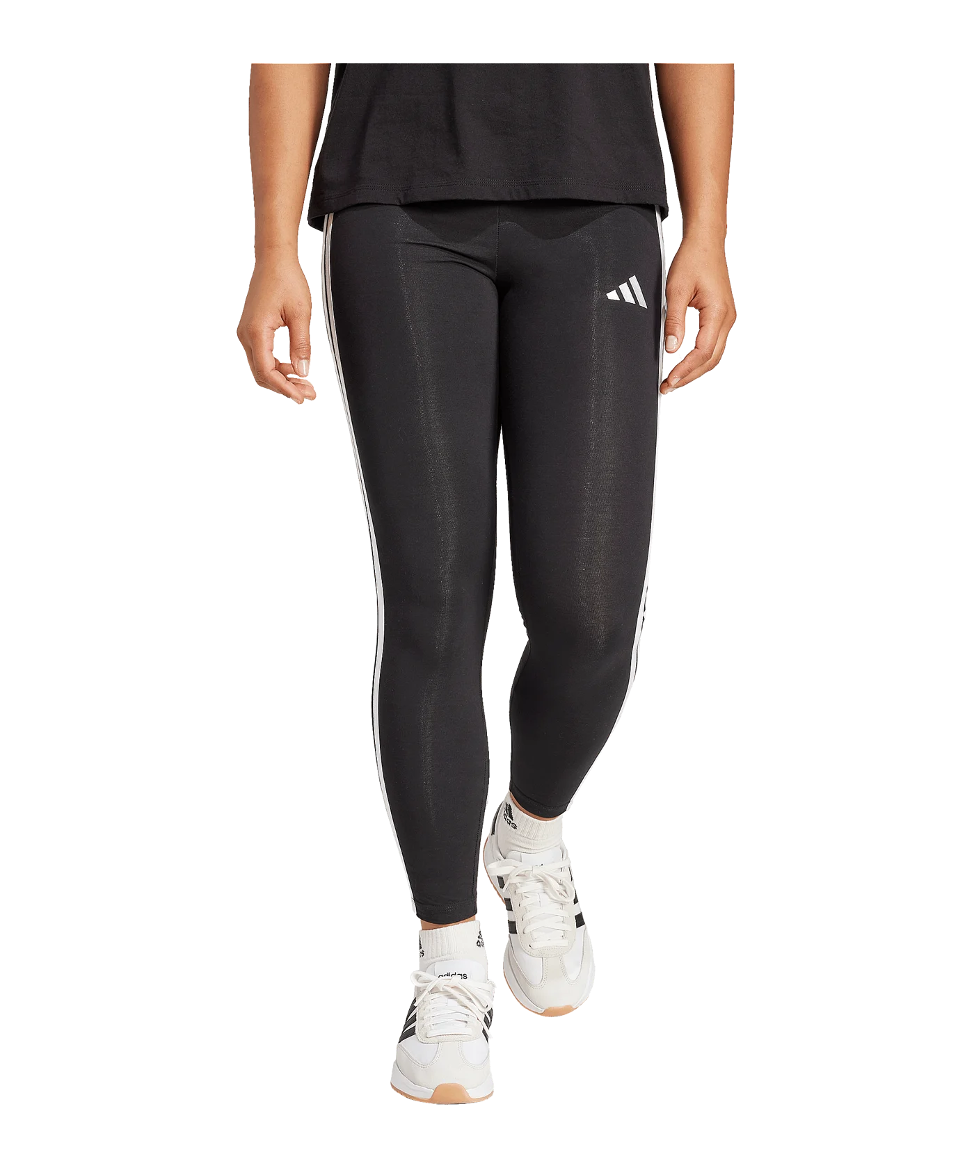 adidas Essentials 3S Cotton Leggings Schwarz