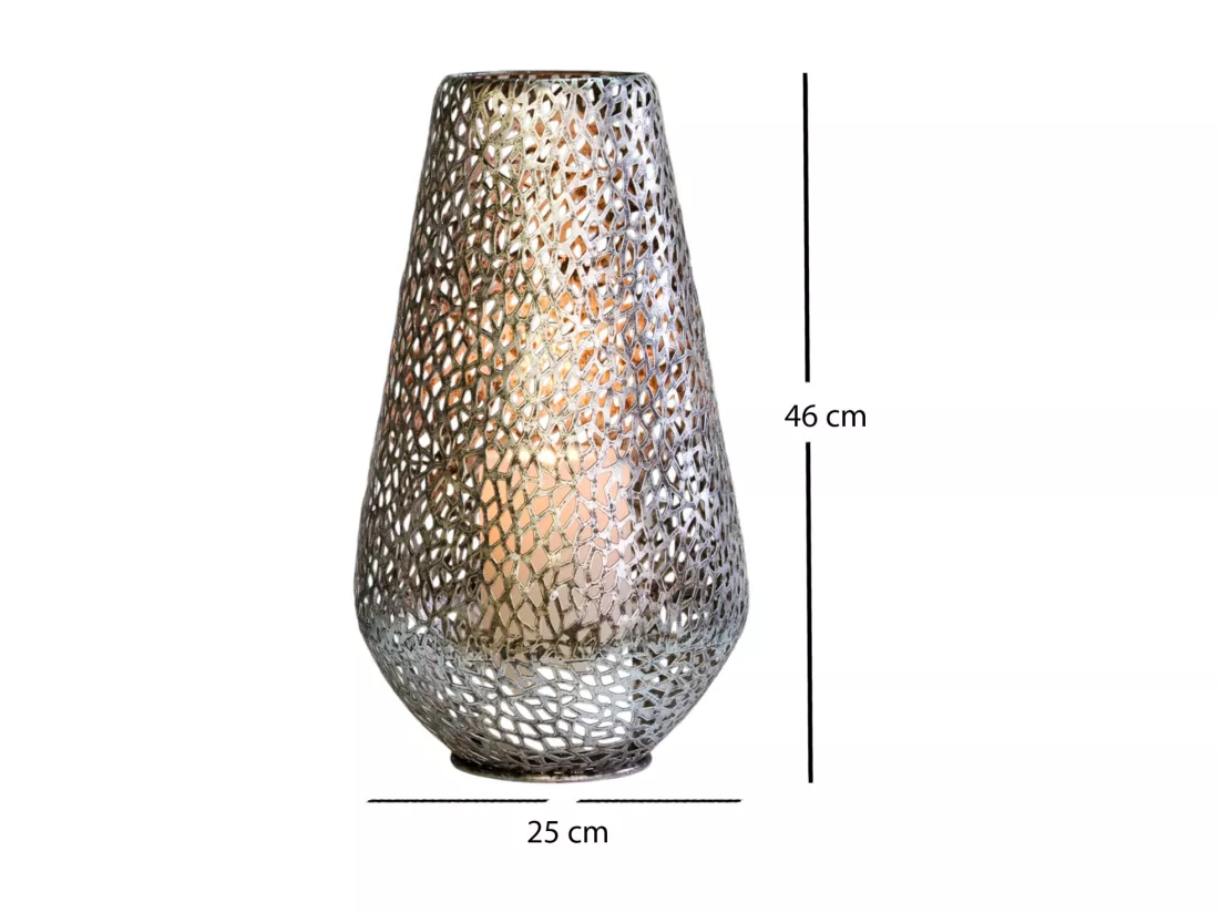 LANTERNE DE SOL PLATA Métal argent antique