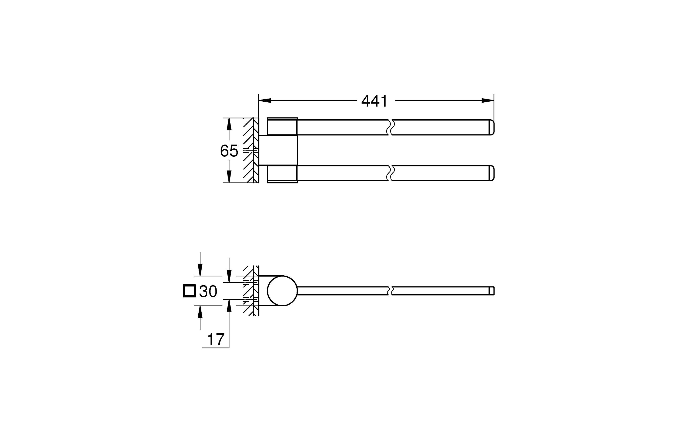 Handtuchhalter Selection doppelt, schwenkbar<br>Handtuchhalter Selection doppelt, schwenkbar