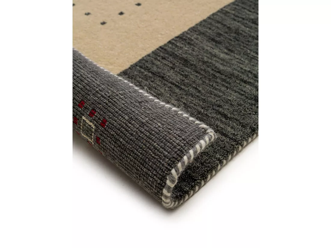 Tapis de laine Jamal Beige/Gris 200x300 cm