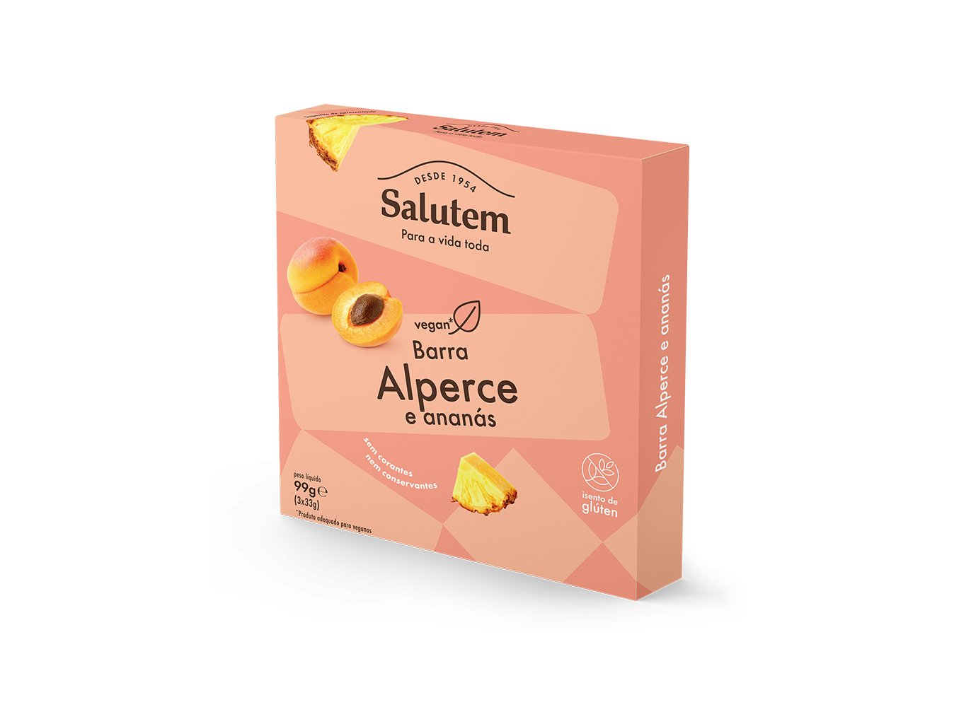 BARRAS NATURAIS SALUTEM ALPERCE E ANANÁS 3X33G