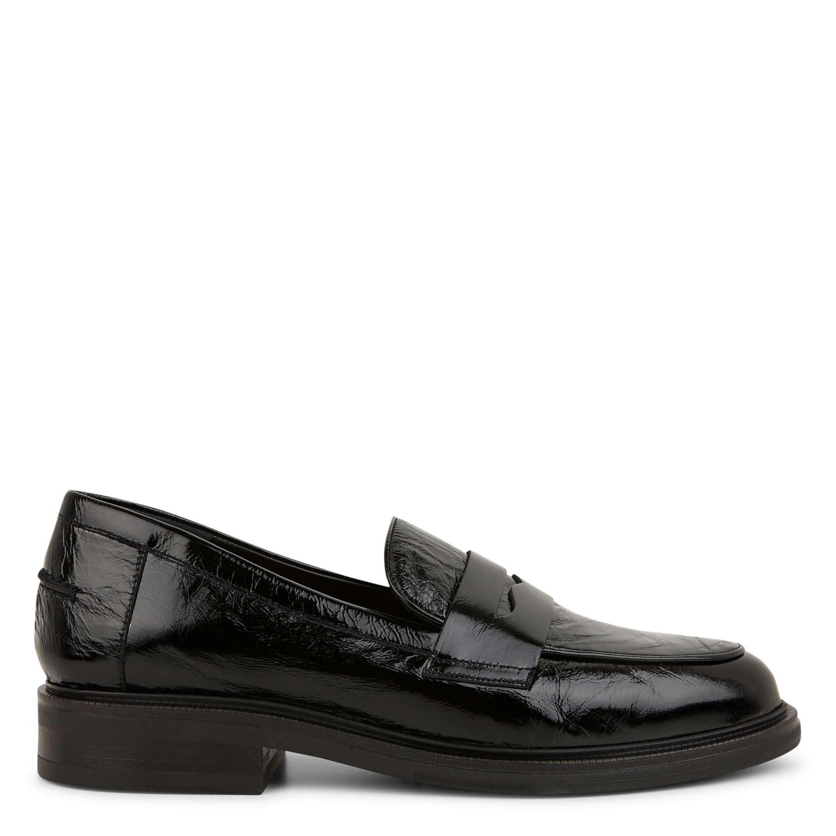 Mocassins en cuir vernis | Noir