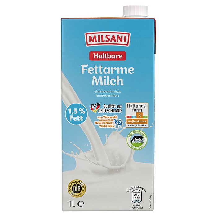 MILSANI H-Milch 1.5% 1 l
