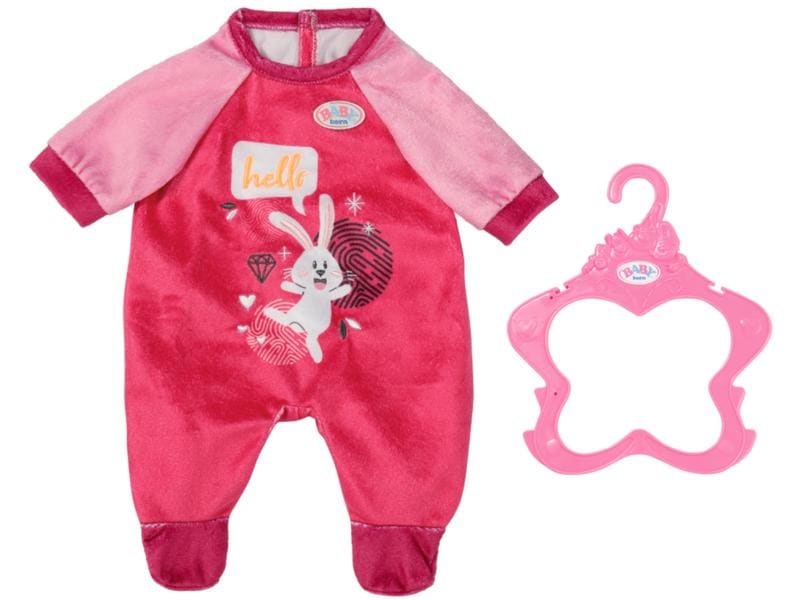 Baby Born Puppenkleidung Strampler Pink 43 cm Kuschelig weicher Puppen-Einteiler