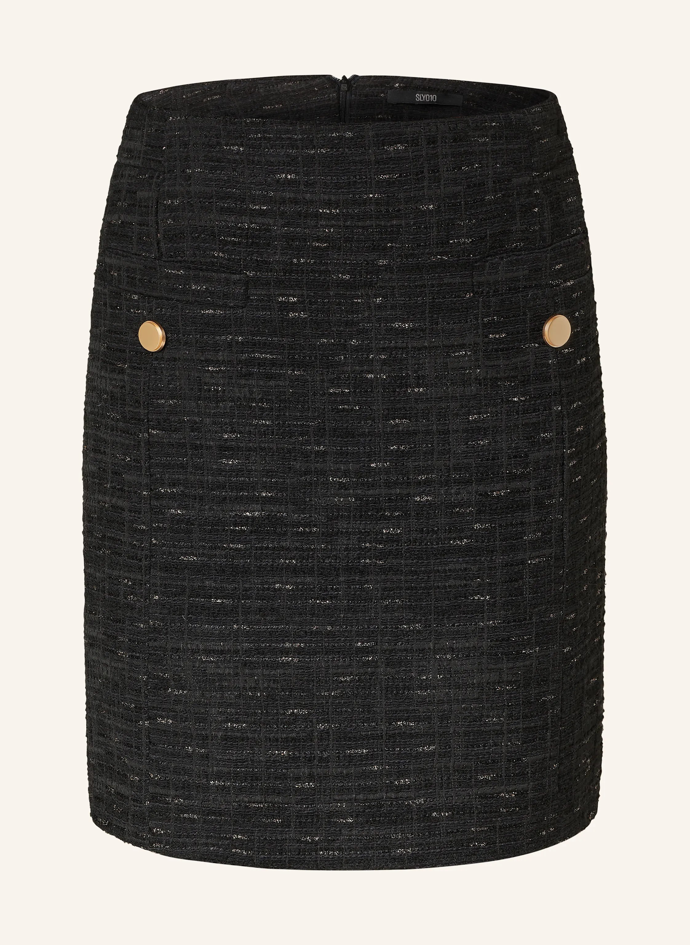 SLY 010 Tweed-Rock LARISSA mit Glitzergarn