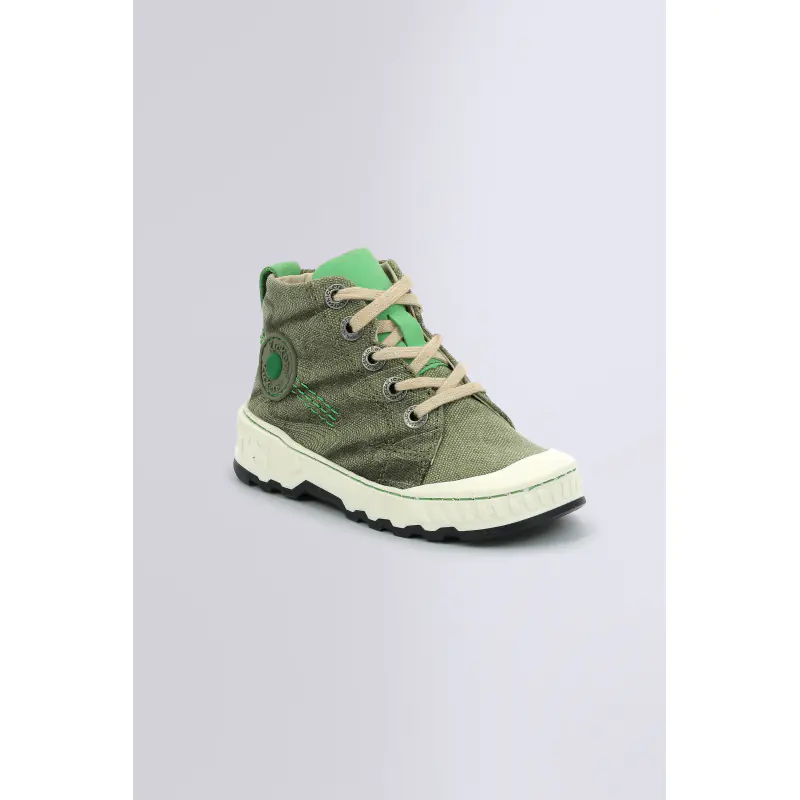 KICKRUP KAKI GRIS SNEAKERS HAUTES Textile Garçon
