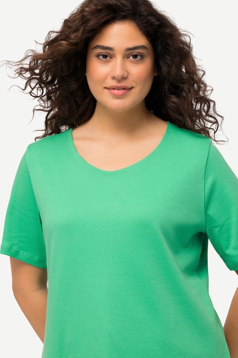 Shirt, doppellagige Vorderseite, Slim, Rundhals, Halbarm