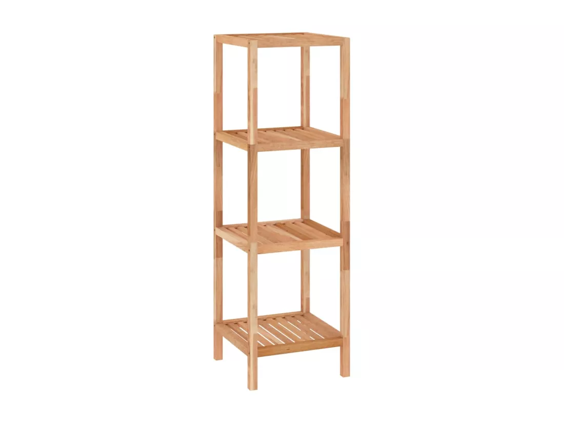 Étagère de salle de bain 36x36x112 cm Bois massif de noyer