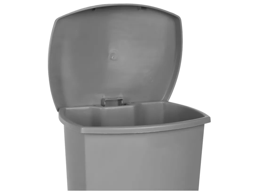 Poubelle à pédale Gris Clair 42 Litres