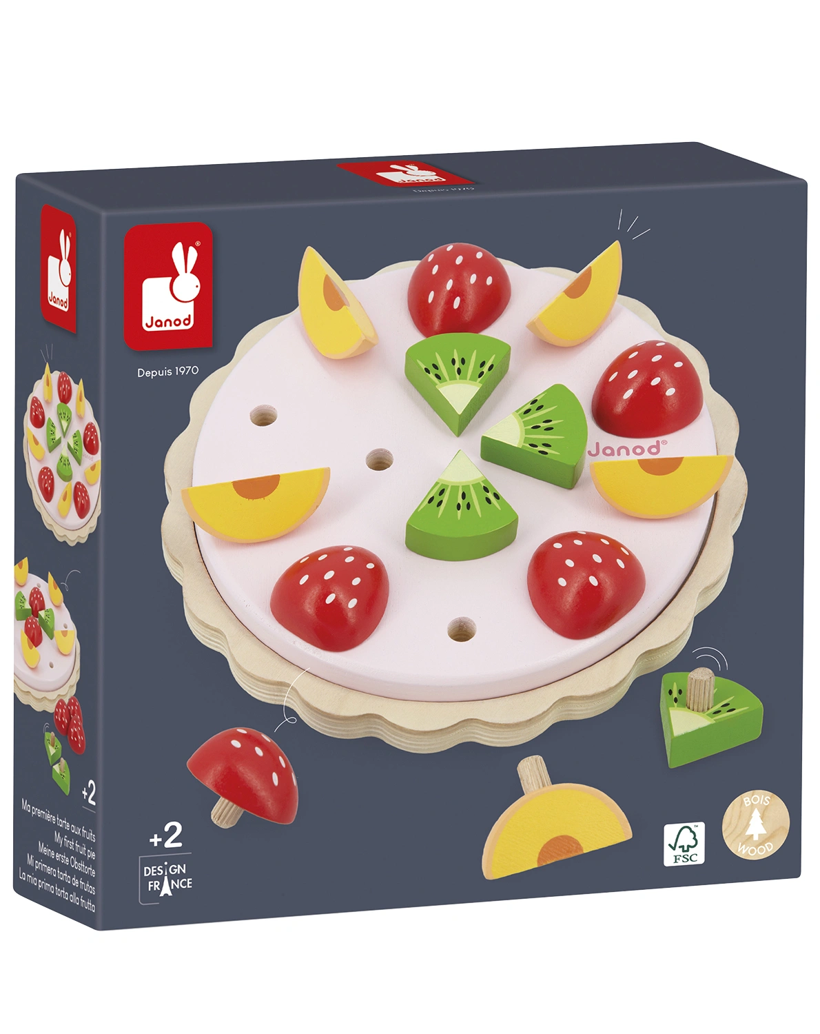 Spiel-Lebensmittel TWIST - OBSTTORTE aus Holz