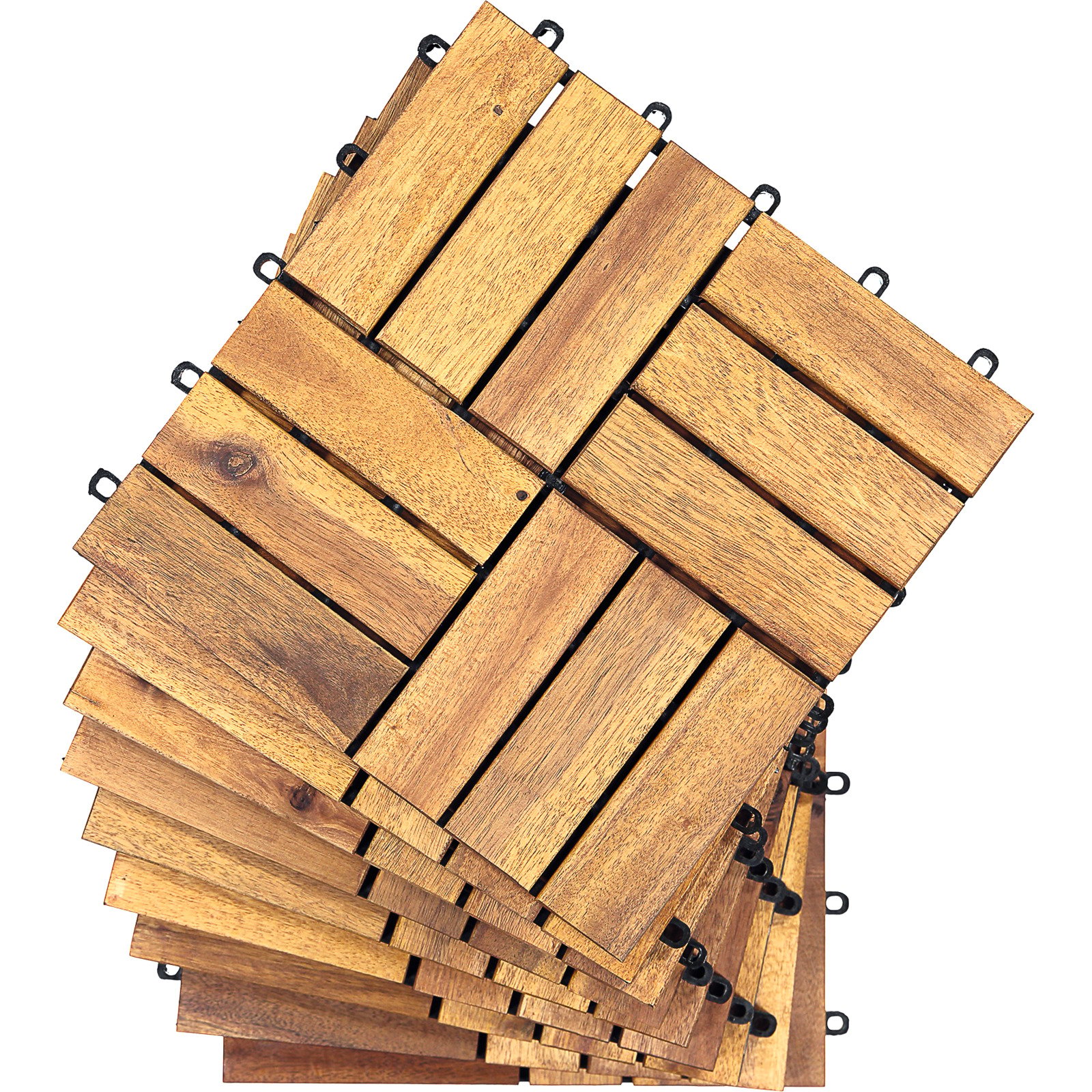 Holzbodenplatten Akazie 30 x 30 cm