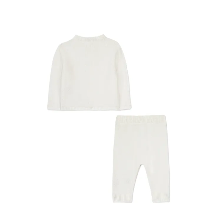 Tartine et Chocolat Ensemble Cardigan et Legging en Maille | Blanc