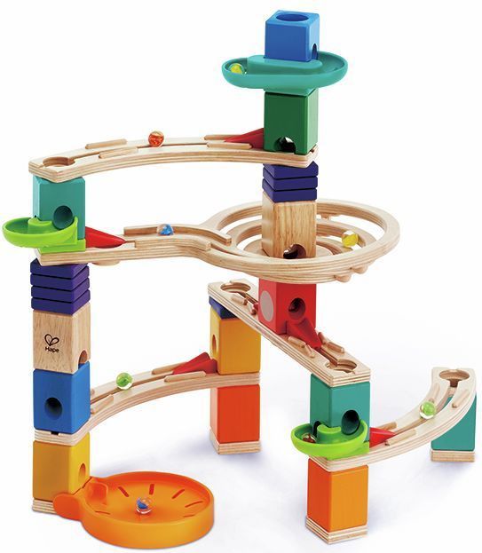 Hape - Quadrilla Cliffhanger - Houten Knikkerbaan - Veelkleurig - Educatief Speelgoed