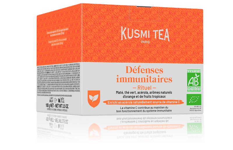 Rituel Défenses Immunitaires-Thé vert, maté bio enrichis en vitamine C Boîte 100 g