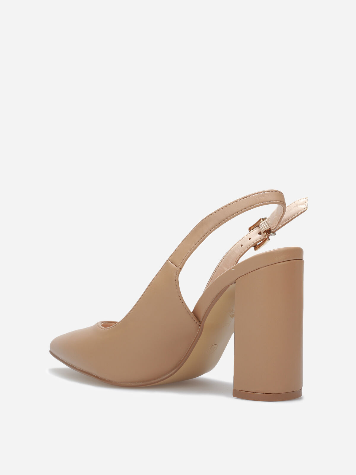 Escarpins pointus à bride arrière- Taupe