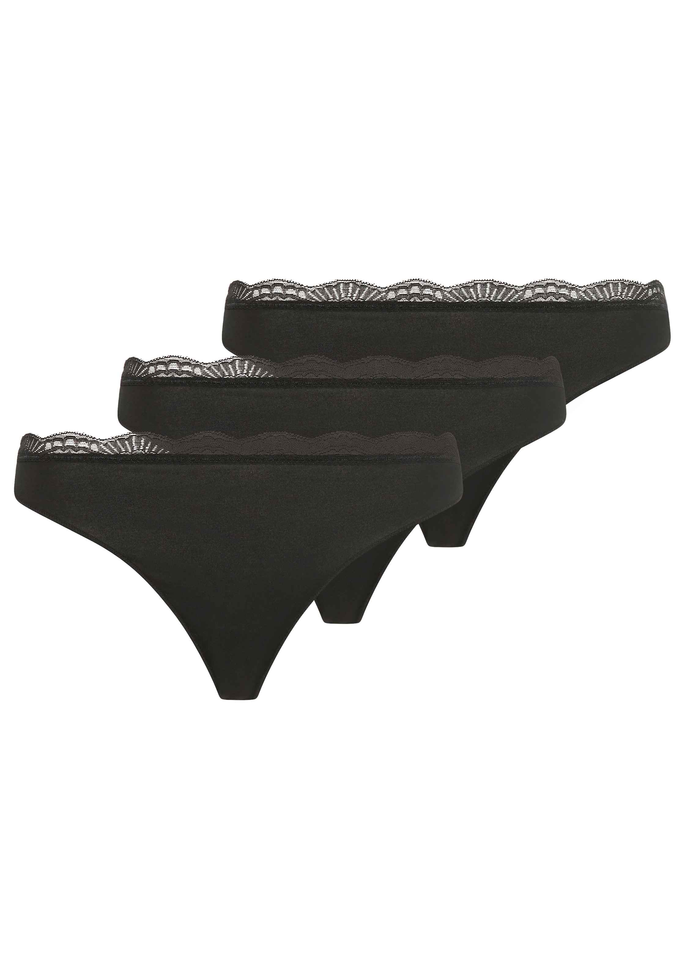 YSABEL MORA Tanga »BASIC COLLECTION COTTON WITH LACE«, nicht nur bequem, sondern auch romantische Spitzendetails
