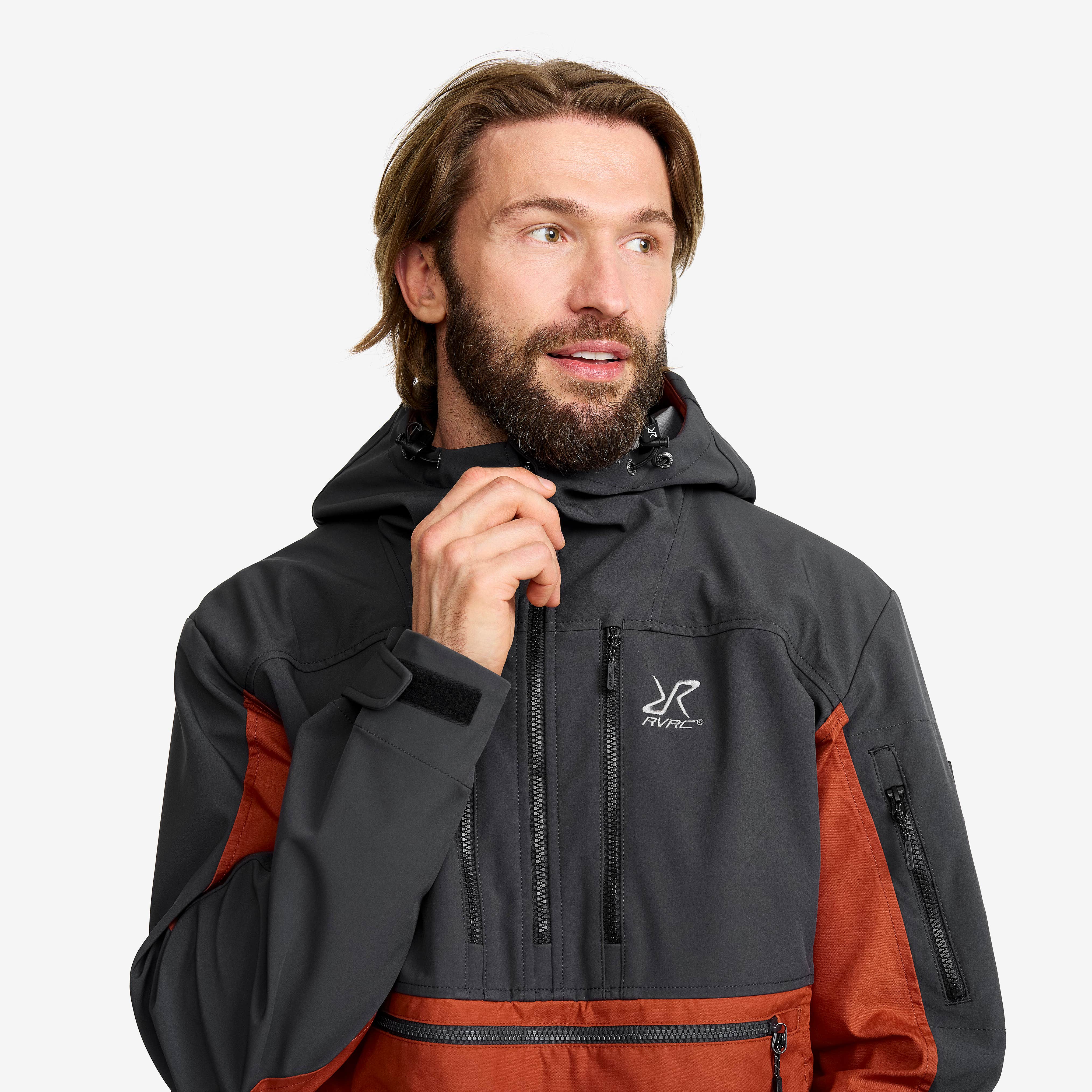 Outdoor Anorak Herre Rusty Orange