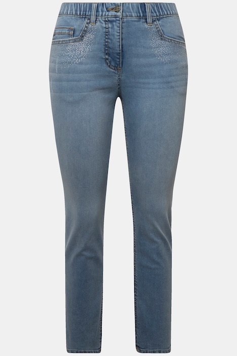 Jeans Sarah, Ziersteine, schmales Bein, Stretch