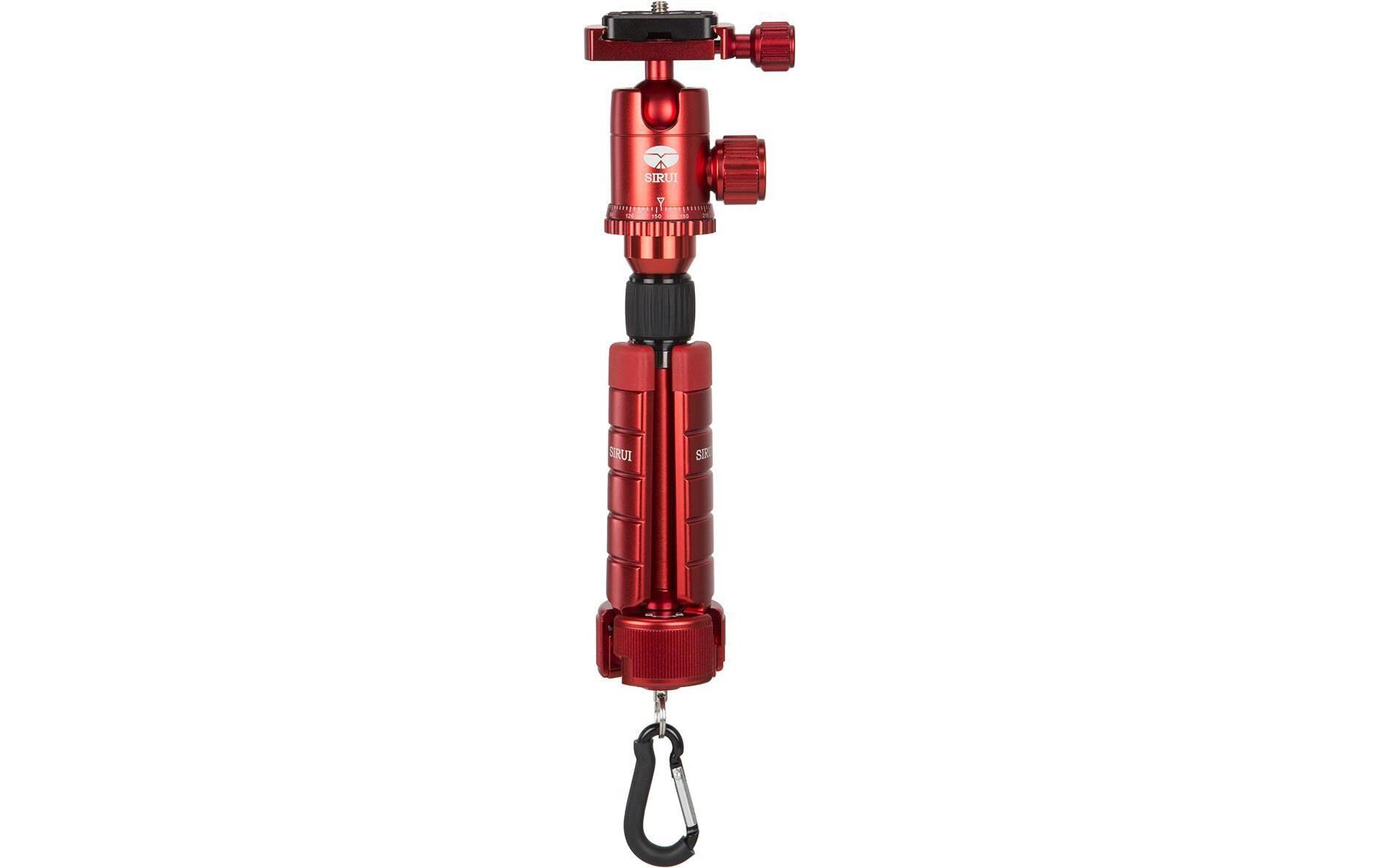 Stativ 3T-35R Mit Kugelkopf, Rot<br>Mini-Stativ aus Leichtmetall