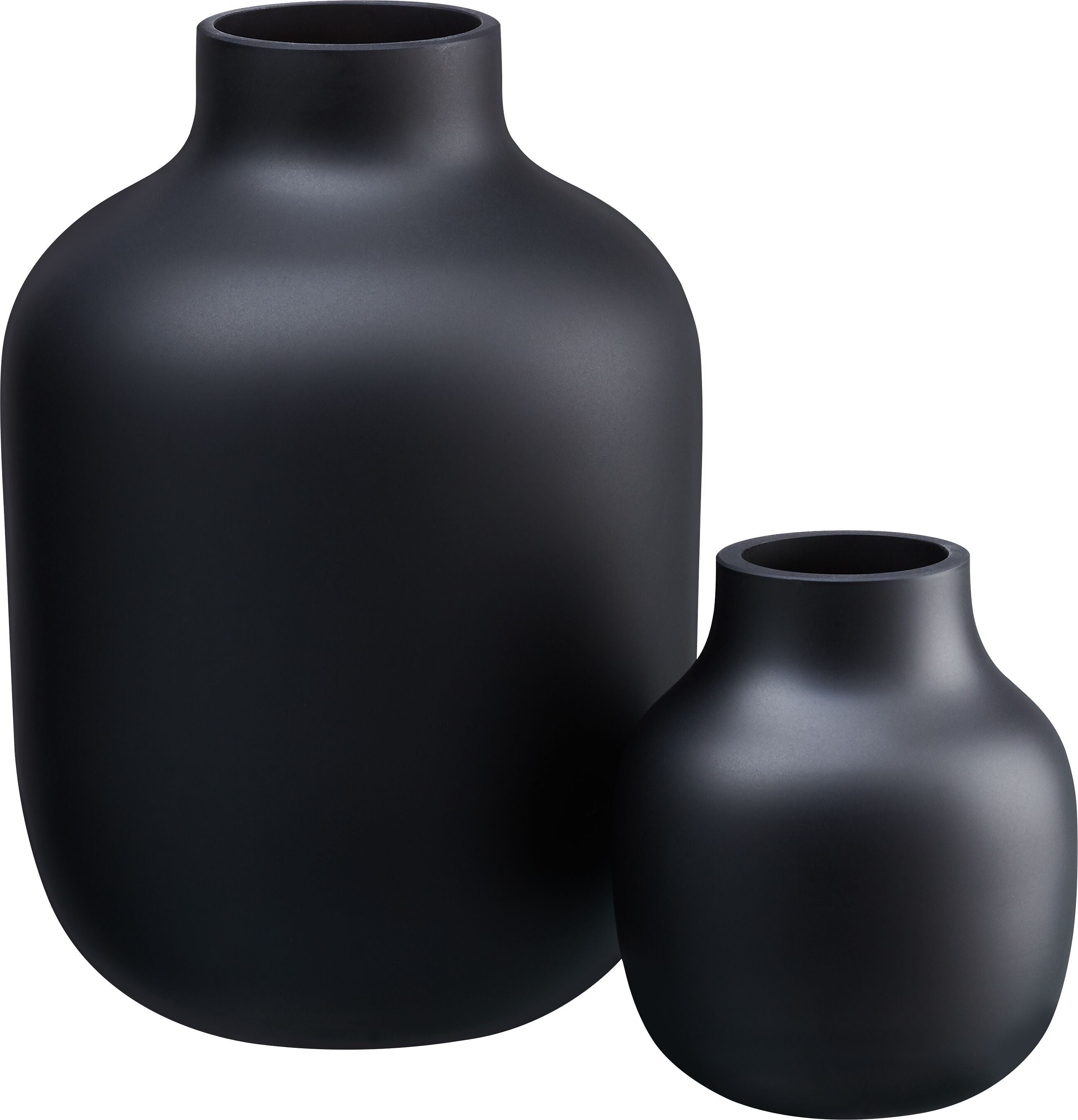 ARIS Vase - Schwarz / B: 10.0 cm x T: 10.0 cm x H: 12.5 cm