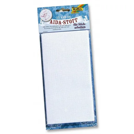 folia Aida-Stoff, 50 x 49 cm, weiß