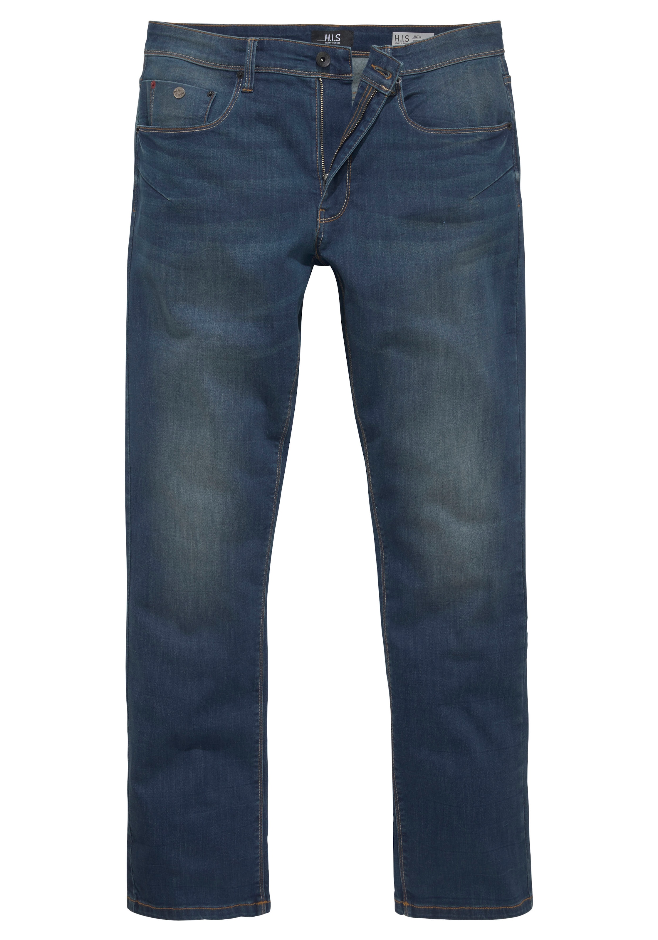 H.I.S Comfort-fit-Jeans »ANTIN« bequeme Passform,  gerades Bein,  mit Used-Waschung