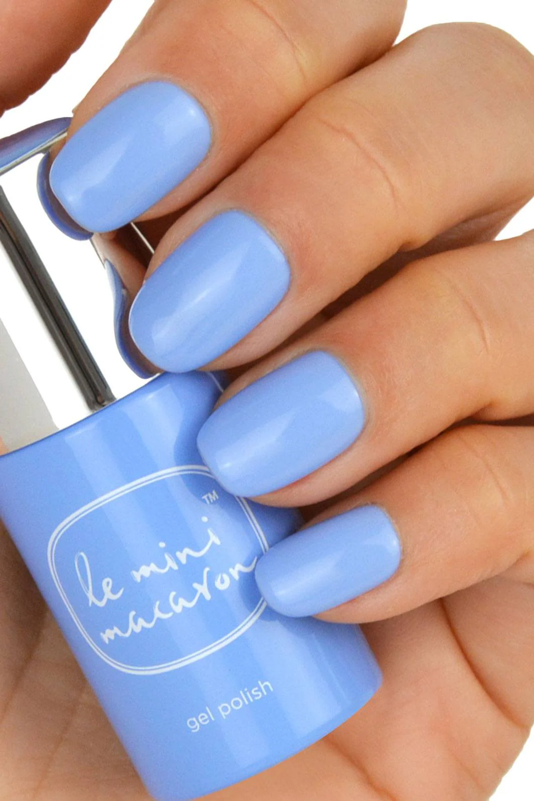 Le Mini Macaron Neglelak Gel fleur bleue