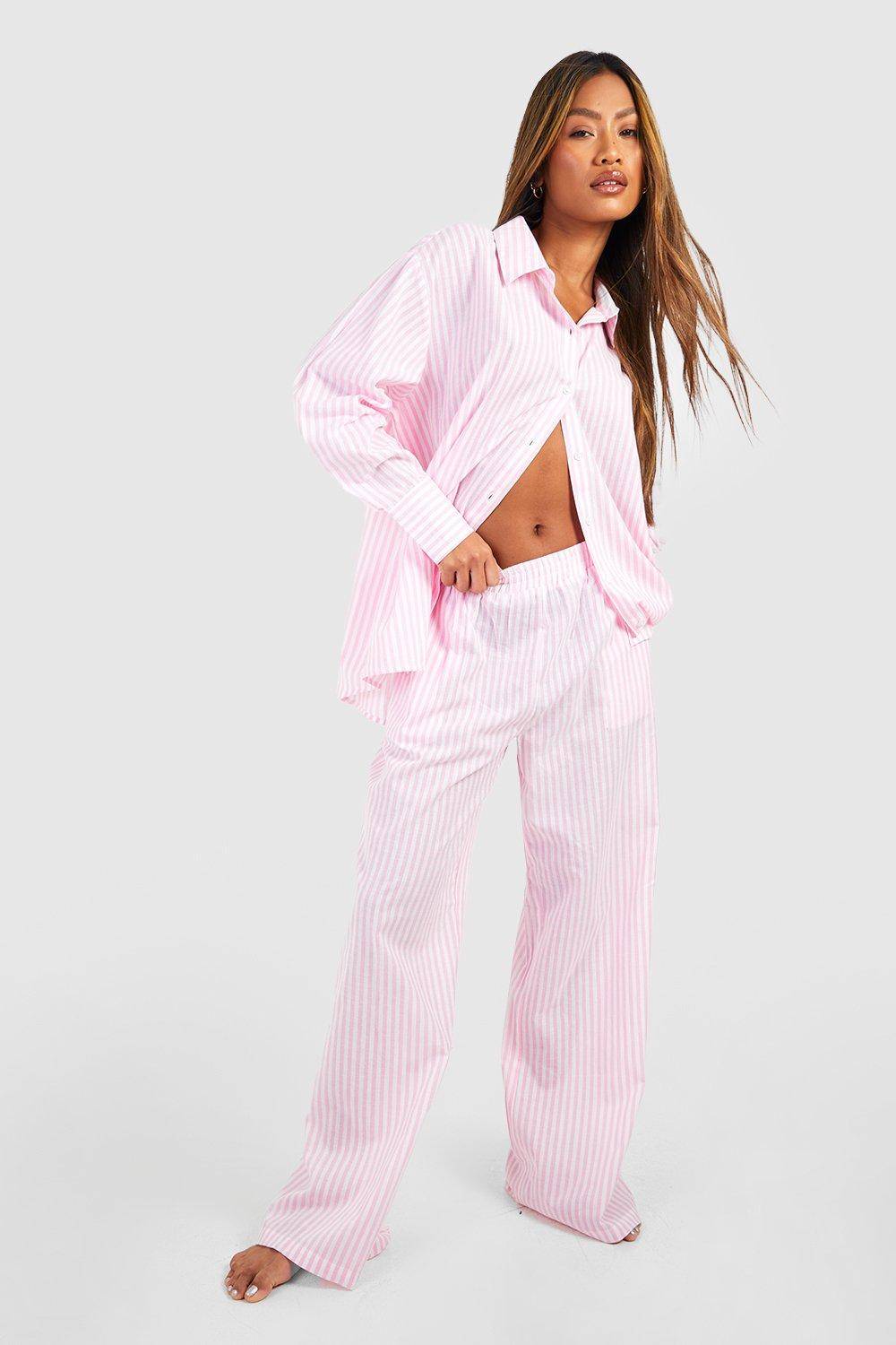 boohoo Chemise de pyjama oversize à rayures en coton