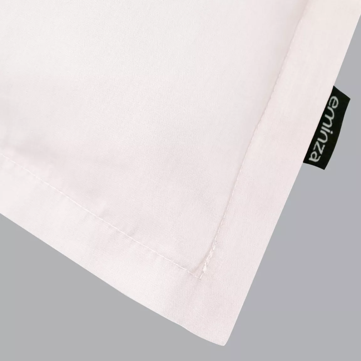 Taie d'oreiller carrée percale de coton (65 x 65 cm) Cali Rose poudré