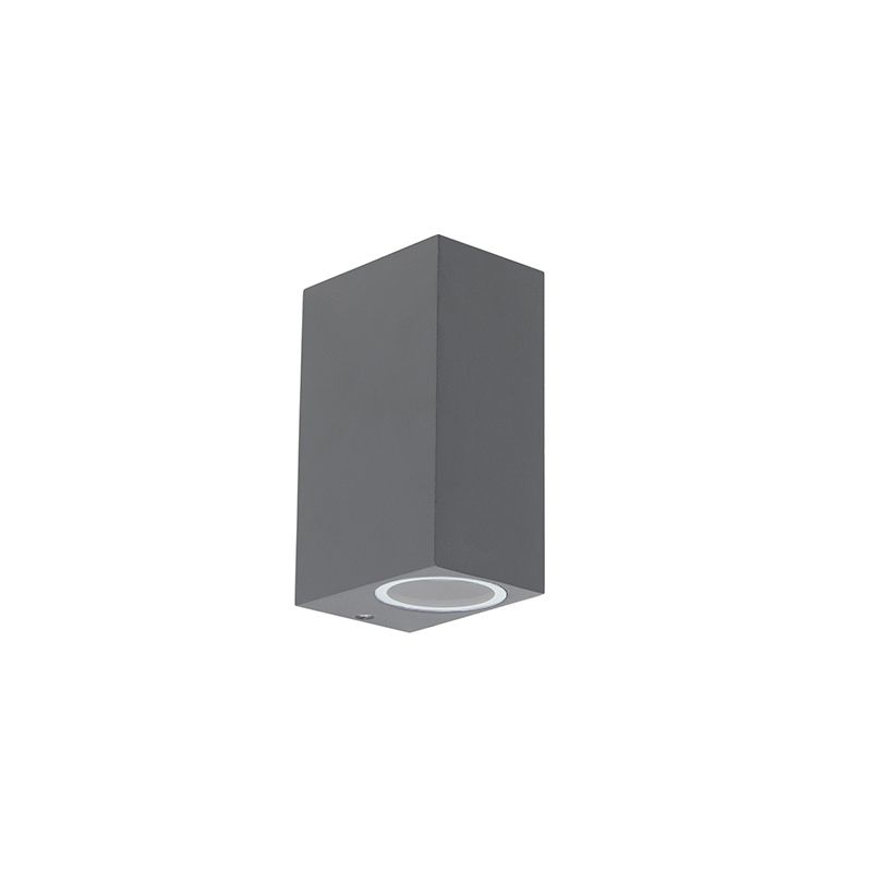 Set van 4 wandlampen donkergrijs 2-lichts IP44 - Baleno