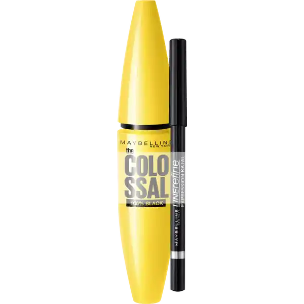 Volum' Express The Colossal 100% Black Mascara + Expression Kajal Nr. 33 Black