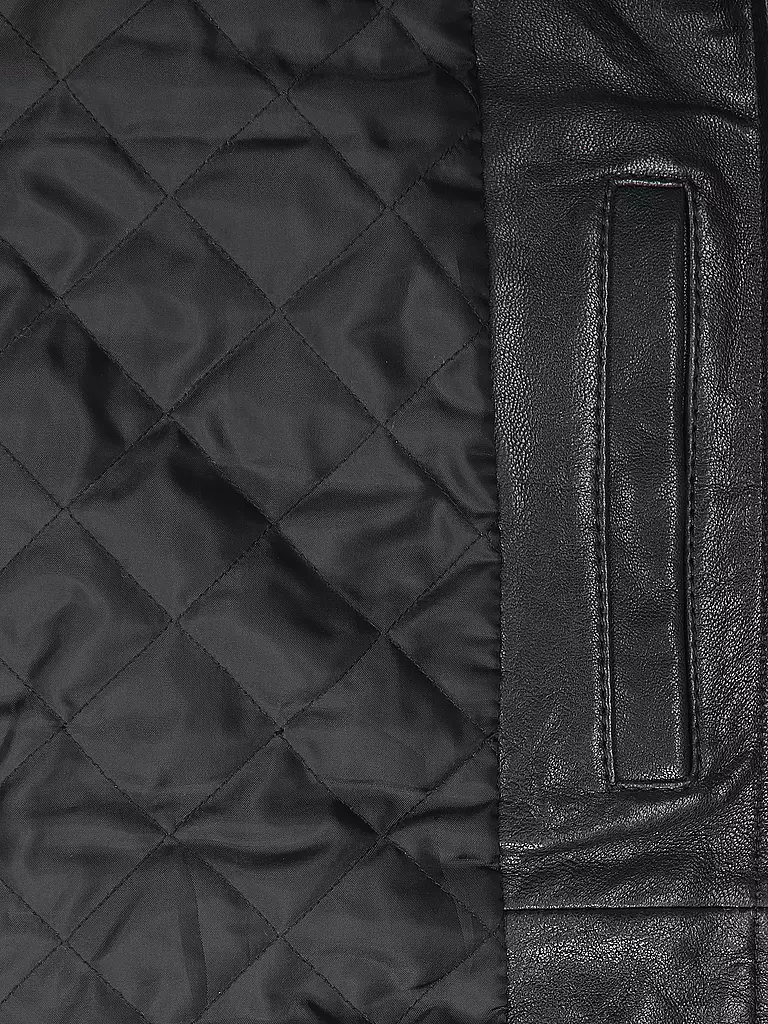 REPLAY Lederjacke schwarz