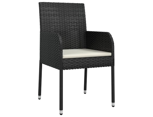 LES TENDANCES - Ensemble table et chaises de jardin-noir-8 places-492006