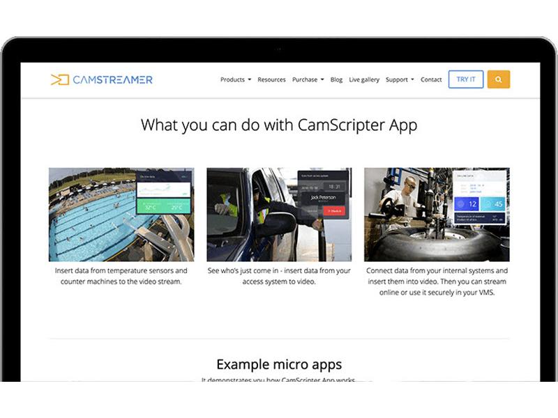 Camstreamer CamScripter App für AXIS Netzwerkkameras CamScripter App