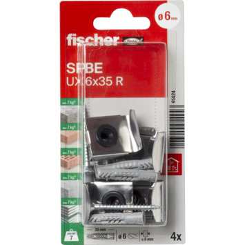 Fischer Spiegelbeveiliging SPBE 4 stuks