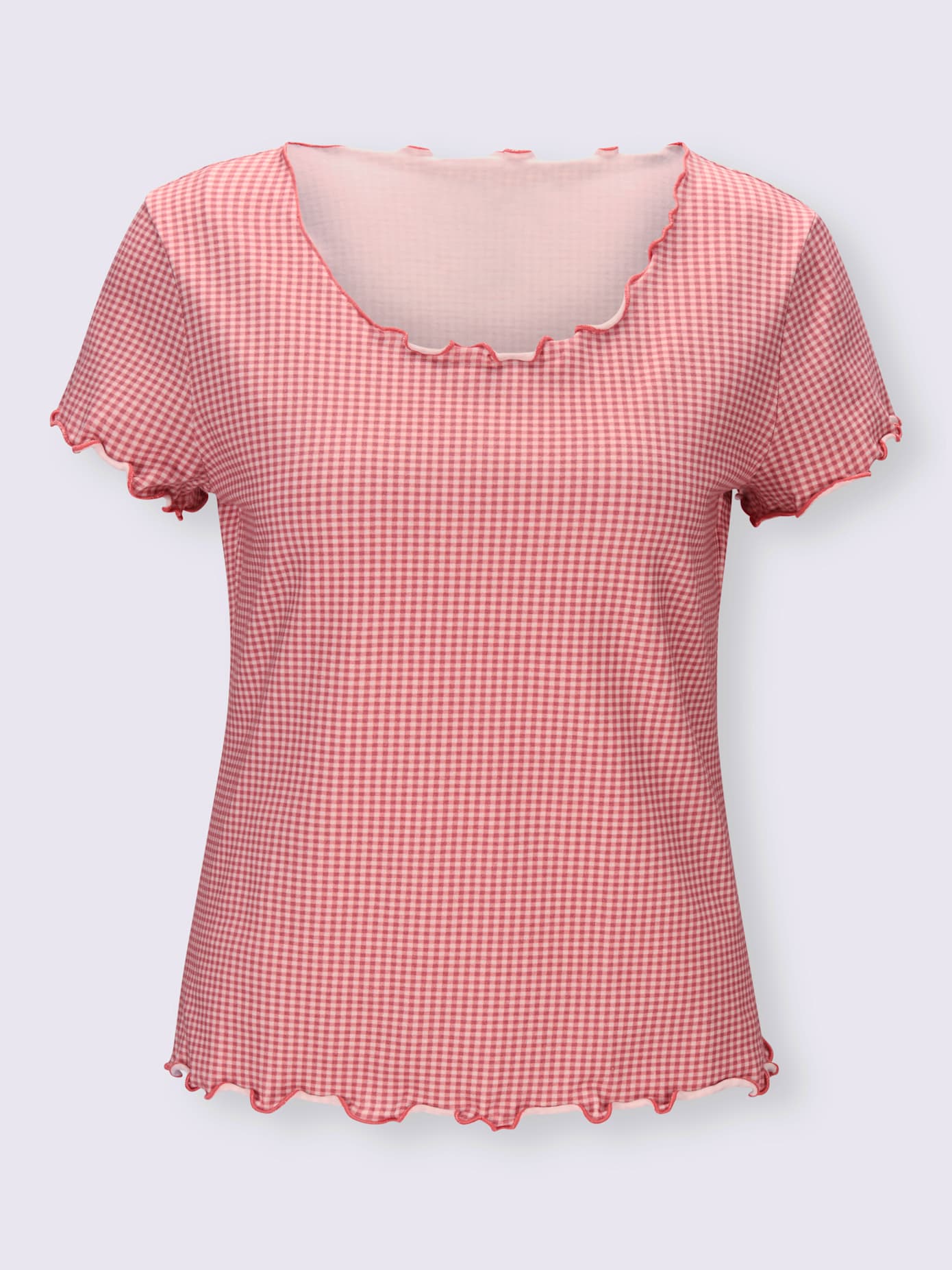 T-shirt imprimé joli ourlet ondulé